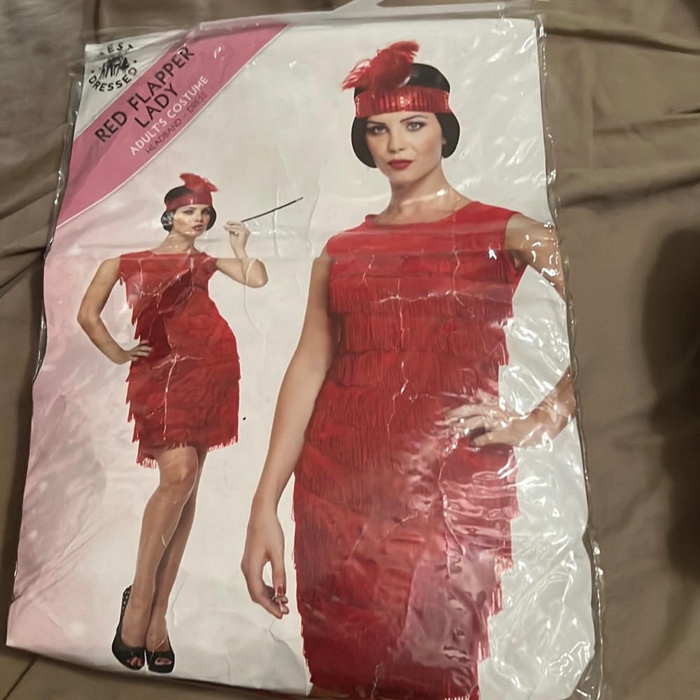 Halloween Costume- Red Flapper Lady